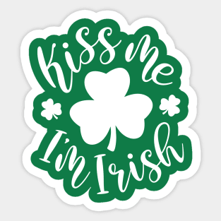 Kiss Me I'm Irish St. Patricks Day Sticker